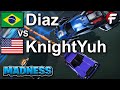 Diaz vs knightyuh  20 minute best of 1  3000 madness 1v1