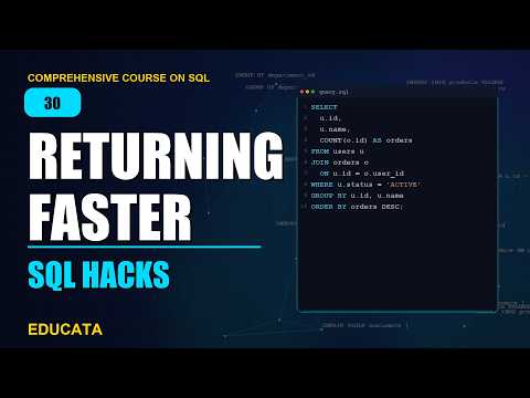 30. RETURNING Clause | Comprehensive Course on SQL