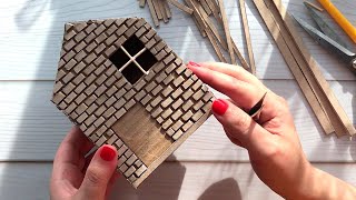 DIY miniature cardboard house | Cardboard craft idea