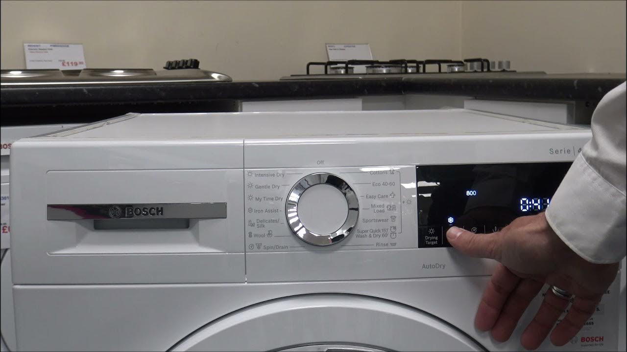 Bosch WNA134U8GB 1400 Spin 8Kg Washer Dryer YouTube