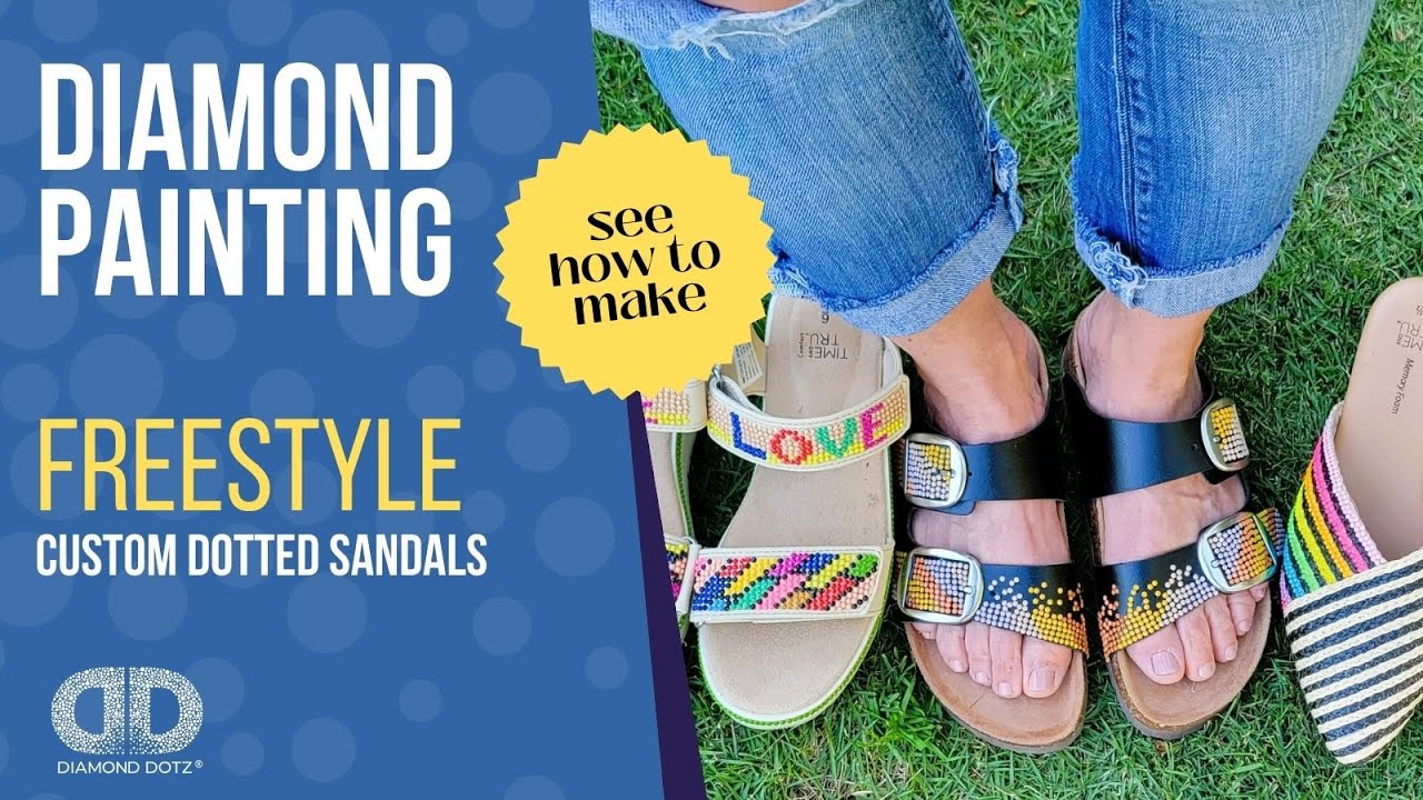 ダイヤモンド加工(ハンドメイド) Add Sparkle to Sandals with DIAMOND DOTZ® Freestyle - YouTube