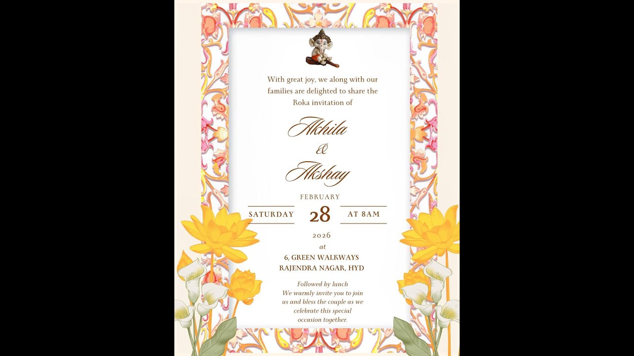 Live: Roka Ceremony of Akhila & Akshay