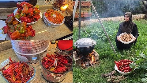 بناء على طلبكم 👍نتيجة تجفيف الفليفلة.....