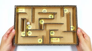 Cách làm trò chơi mê cung bằng giấy carton - How to make a maze game out of cartons