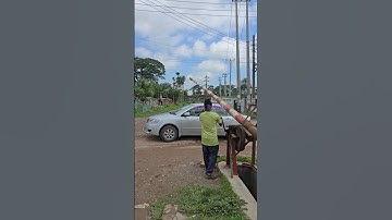 Manual Railway Crossing Gate. #rail #crossing #shorts