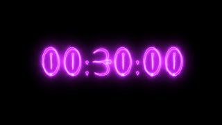 Purple Vampire Neon Timer 30 Minutes (Stopwatch)
