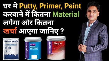 How to Calculate Quantity of Paint, Putty and Primer Required For a Room|Estimation of Painting Work