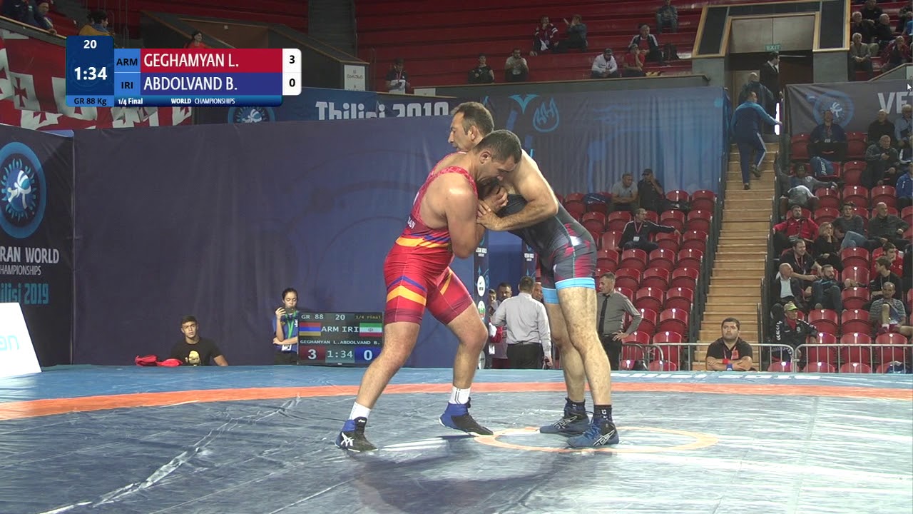 1/4 GR - 88 kg: L. GEGHAMYAN (ARM) v. B. ABDOLVAND (IRI)