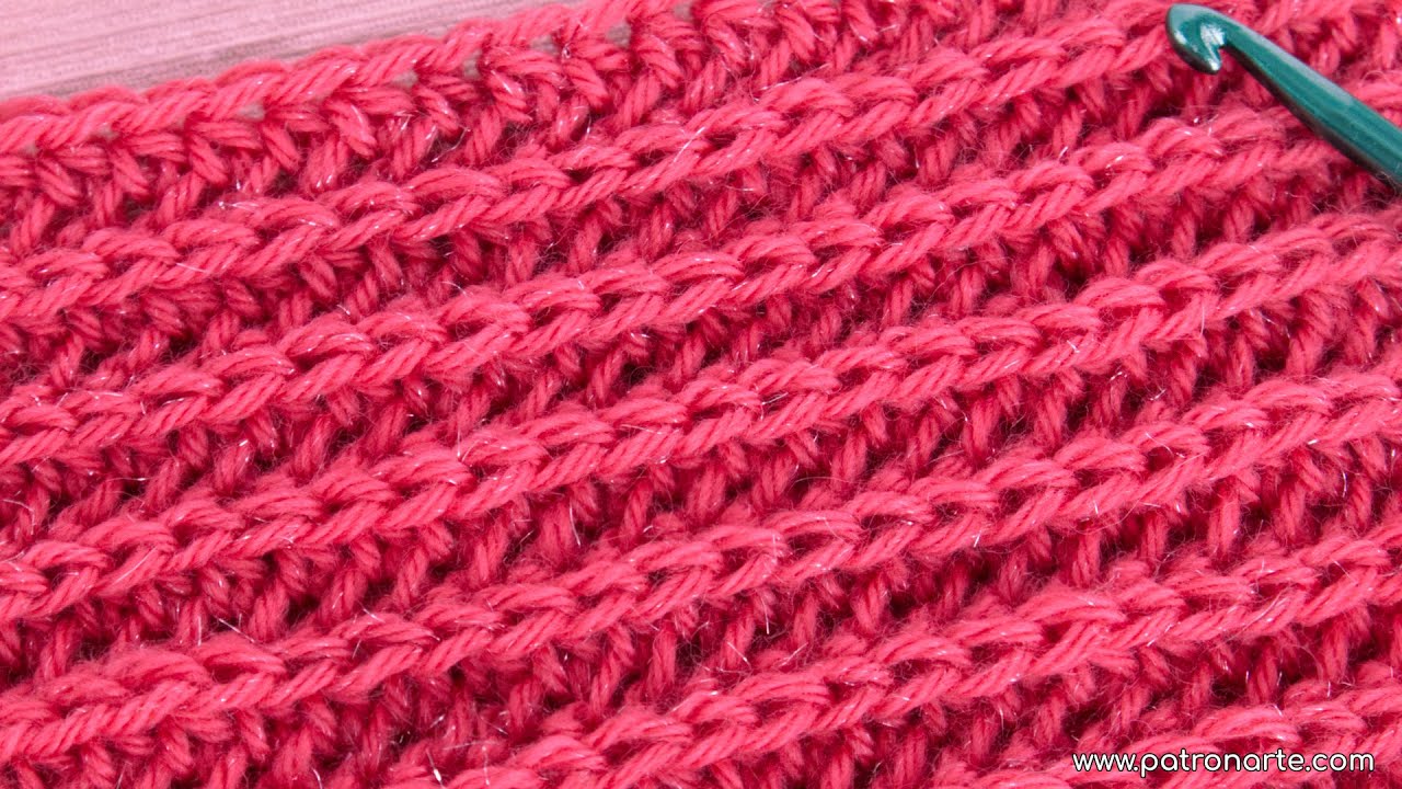 Otra Forma de Tejer Punto a Crochet Que parece Dos Agujas y Diferencias  entre Puntos de este Tipo - YouTube