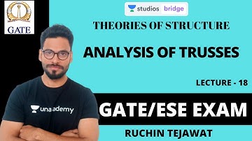 L18: Analysis of Truss | Theory of Structure for GATE/ESE 2020 | Ruchin Tejawat