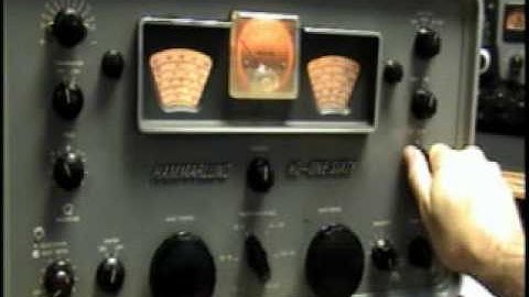 Hammarlund HQ-160 Tube amp Ham Shortwave Receiver Demo