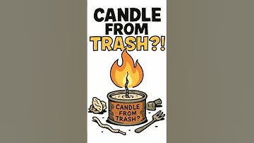 CANDLE FROM TRASH?! (Post-Apocalyptic Hack) 🕯️ 🗑️  #shorts #science