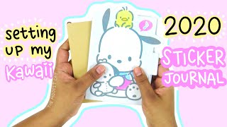 2020 Kawaii Sticker Journal Setup - The Modest Cat Kawaii Journaling challenge