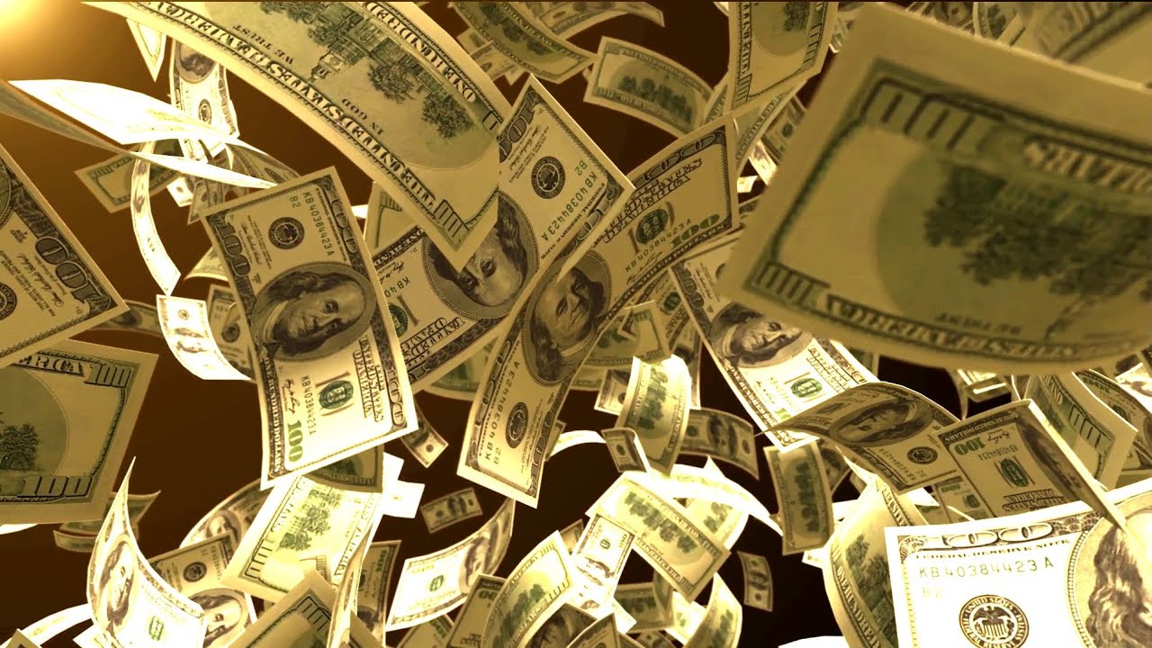 Dollars Falling Down Free video Background Loop - VJ Loops for Background - MONEY  Falling - YouTube
