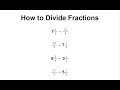 How to divide fractions  fraction division  dividing mixed fractions  division of fractions