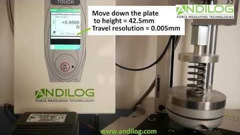 Simple load measurement @ 2 heights on a spring using the Springtest 2