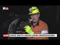 Chris Smith heads 280m underground at Airly Coal Mine