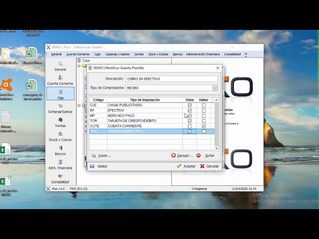 Pixo Medios de Pago y Asientos