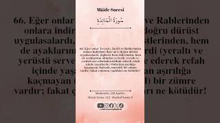 Maide Suresi 66. Ayet – Allah’ın Kitabına Uyanlar İçin Bereket ve Hidayet
