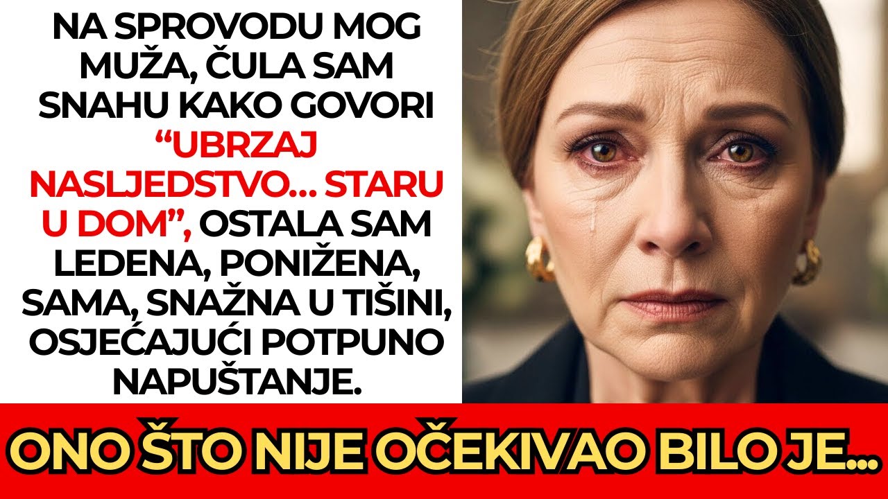 Na sprovodu mog muža 😔 čula sam snahu: “Ubrzaj nasljedstvo… staru u dom” 😡