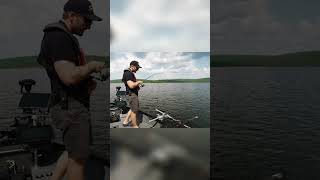 Releasing a HUGE Lake Trout! Amazing! #laketrout #fishncanada #fishing #troutfishing #livescope