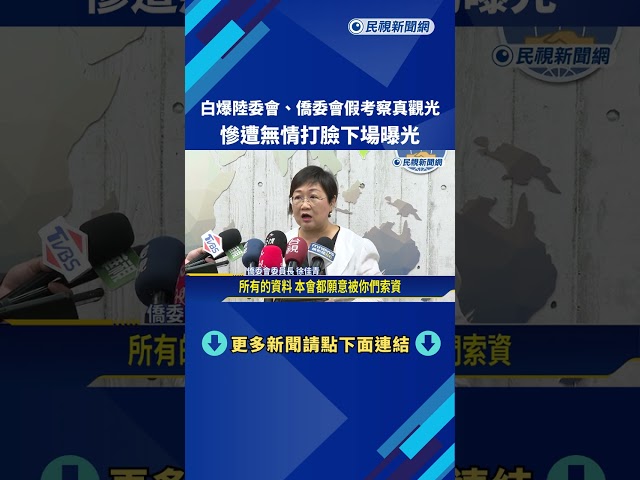 白爆陸委會.僑委會假考察真觀光 徐佳青動怒打臉－民視新聞