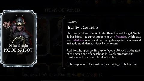 Darkest Knight Noob Saibot | Pack Opening | Mk mobile