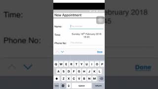 Prototype of Appointment Manager app screenshot 1