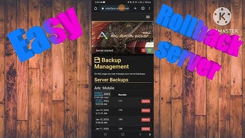 How to rollback ark mobile server // Backup ark server / rollback kasa kara // Ark survival evolved