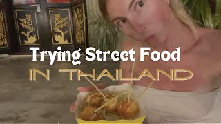 TRYING STREET FOOD IN THAILAND (with prices) | Phuket, Thailand Night Market | Solo Travel Vlog