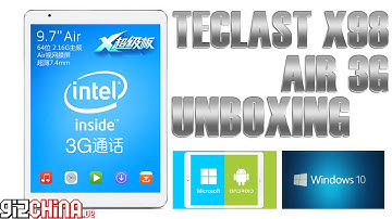 Teclast X98 Air 3G Windows 10 Unboxing Hands On First Impression