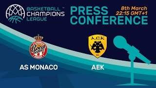 AS Monaco v AEK - Press Conference