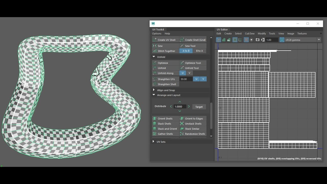 Straight UVs in maya - YouTube