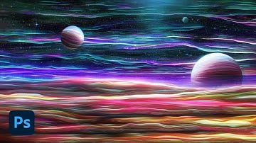 A timelapse of how I created this beautiful outer space scene from scratch in Adobe Photoshop