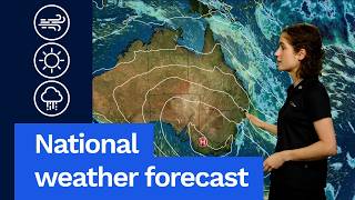 National Weather Forecast: Rain and storms in WA. Showers for the east coast
