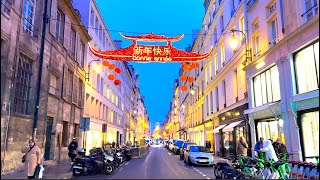 Paris France, Paris walking tour - Chinese Lunar New Year 2023- 4K HDR 60 fps