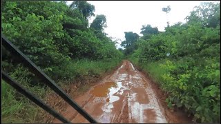 DIFICULDADES DA ESTRADA DE TERRA COM ONIBUS GRANDE | CONHECENDO A FLORESTA AMAZONICA NO PARÁ
