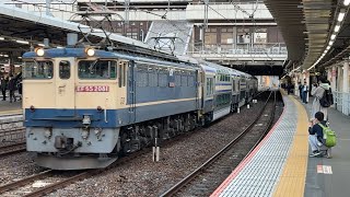 E235系1000番台F–37編成＋F–38編成用グリーン車甲種輸送EF65–2081号機牽引大宮駅通過