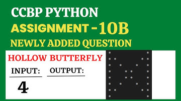 Hollow Butterfly | Assignment - 10B | Python | CCBP 4.0 | Newly Added Question