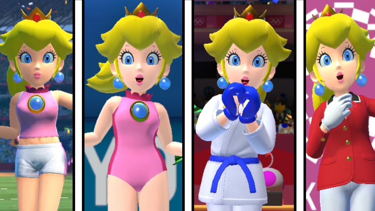 mario and sonic at the olympic games tokyo 2020, peach, peach...