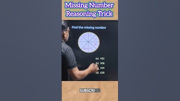 Missing Number ReasoningTrick | Find the Missing Number | #ssc #ssccgl #shorts #shortsfeed