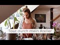 Tour durch mein Atelier | Ausstattung & Kunst Materialien