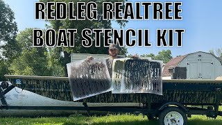 REDLEG REALTREE CAMO STENCIL || CAMOING UP THE BOAT