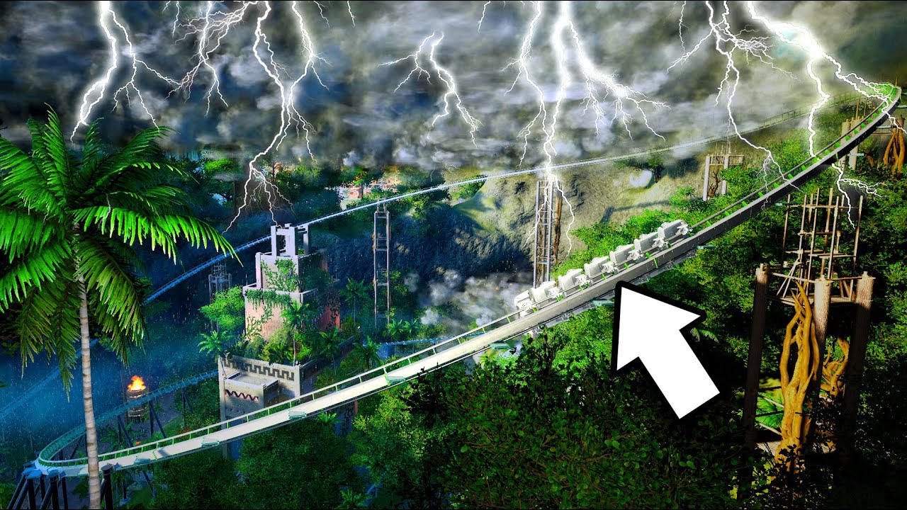 130mph, 750ft Drop Roller Coaster in a Flash Flood! (POV) - YouTube