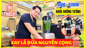 THỬ THÁCH KINH HOÀNG: Xay lá dứa nguyên cọng bằng VINAMAX S500 3200W — Kết quả sẽ làm bạn bất ngờ!