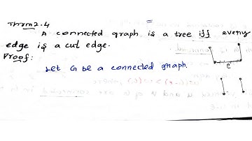 A connected graph is a tree iff every edge is a cut edge.