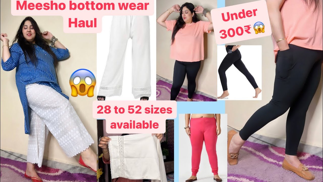 Bottom wear haul Meesho, Plus Size, Plazo,leggings,yoga pant, meesho haul