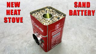 Homemade sand battery heater - travel stove, easy instructions