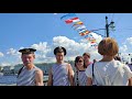 Navy Day In Russia Saint Petersburg 2023 A Walk After The Parade On The Palace Bridge Navy Day In Russia Saint Petersburg 2023 A Walk After The Parade On The Palace Bridge