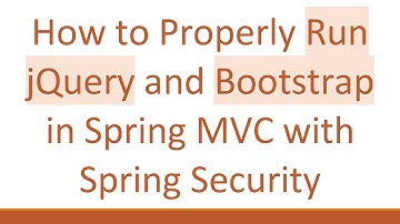 How to Properly Run jQuery and Bootstrap in Spring MVC with Spring Security